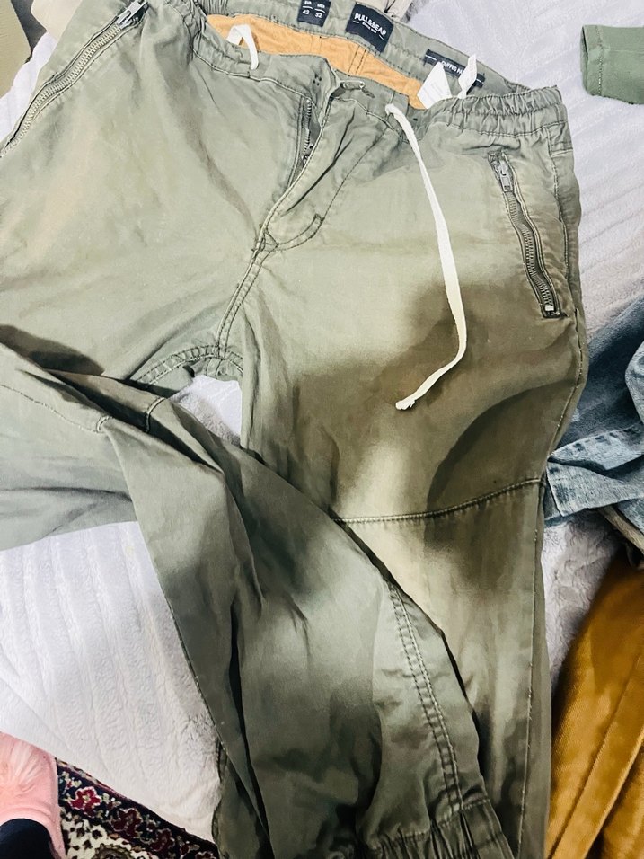 Pull&Bear Gri Cep Detaylı Rahat Kesim Erkek Pantolon - Görsel 4