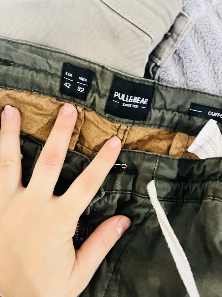 Pull&Bear Gri Cep Detaylı Rahat Kesim Erkek Pantolon - Görsel 2