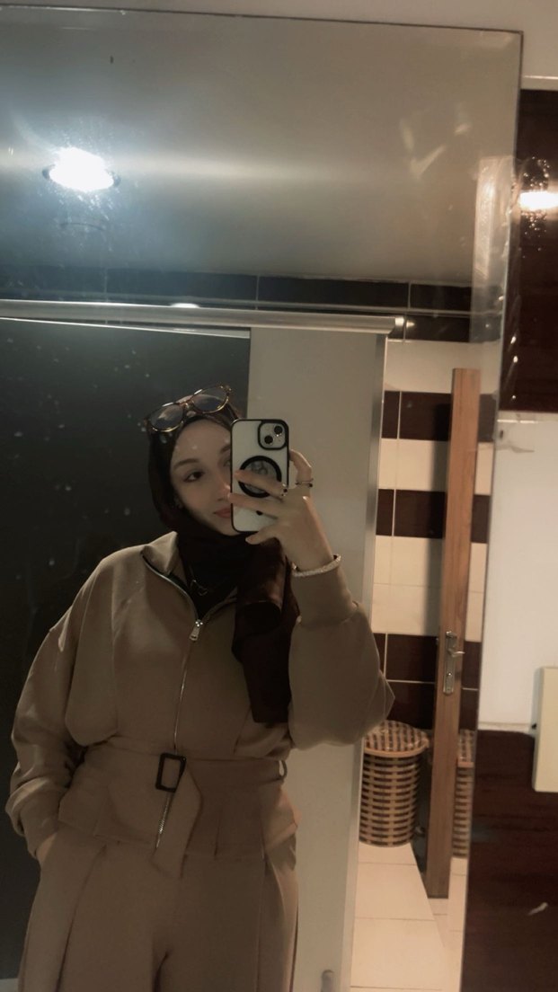 Bej Midi Boy Salaş Kadın Takım - Görsel 2