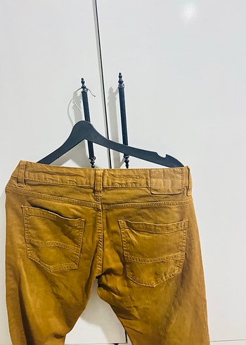 Kahverengi Bol Kesim Keten Pantolon - Görsel 5