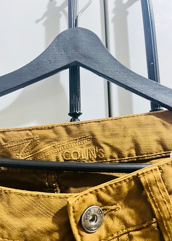 Kahverengi Bol Kesim Keten Pantolon - Görsel 3