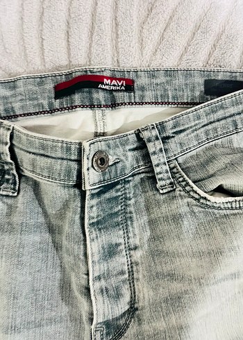 mavi nin Gri düğmeli dar kesim kadın kot pantolon - Görsel 2