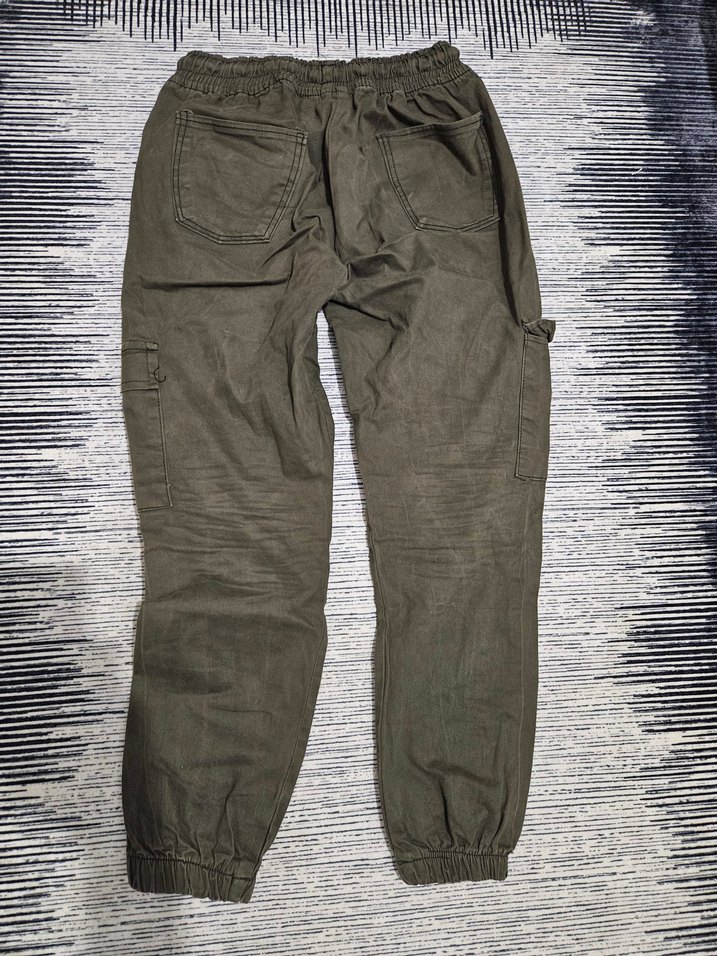 Bol Kesim Kemerli Erkek Keten Pantolon - Görsel 2