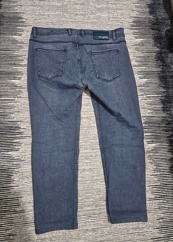 Gri Düğmeli Erkek Denim Pantolon - Görsel 2