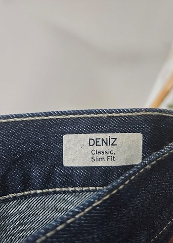 Düğmeli Mavi Kadın Denim Pantolon - Görsel 6