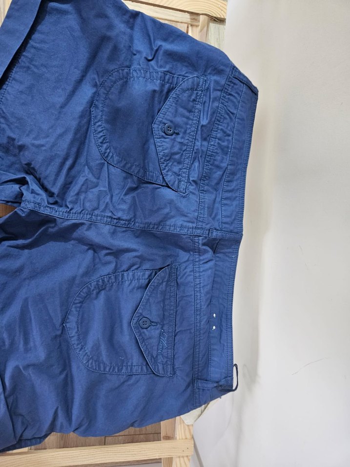 Kadın Mavi Kemerli Mini Denim Şort - Görsel 2