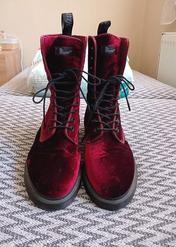 41 Beden Bordo Süet Gotik Tarz Kadın Bot