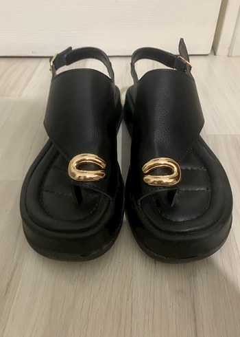 39 Beden siyah Renk Diger Siyah Platform Topuklu Kadın Sandalet