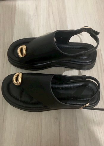 39 Beden Diger Siyah Platform Topuklu Kadın Sandalet