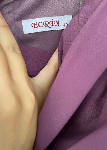 38 Beden mor Renk Bordo Drapeli Straplez Uzun Abiye Elbise