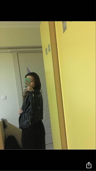 xs Beden siyah Renk H&m deri ceket