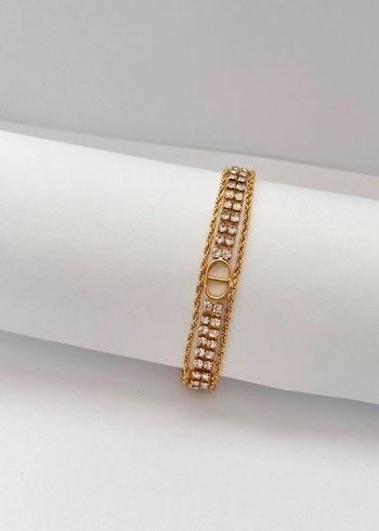 Cristian dior Zincir Detaylı Altın Renk Kadın Bileklik