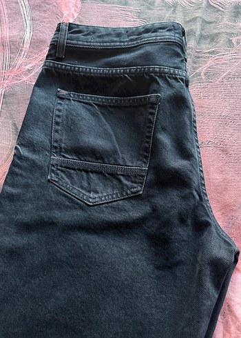 Düğmeli Siyah erkek  Kot Pantolon - Görsel 8