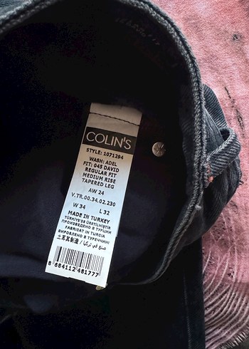 Düğmeli Siyah erkek  Kot Pantolon - Görsel 4