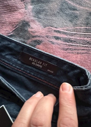 Düğmeli Siyah erkek  Kot Pantolon - Görsel 12