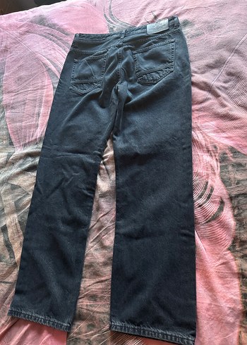 Düğmeli Siyah erkek  Kot Pantolon - Görsel 3