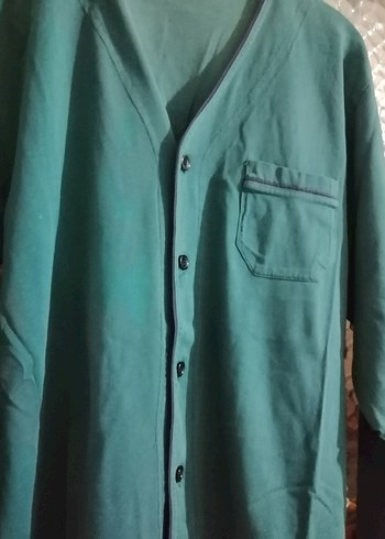 Yeşil Düğmeli Erkek Pijama takımı - Görsel 2