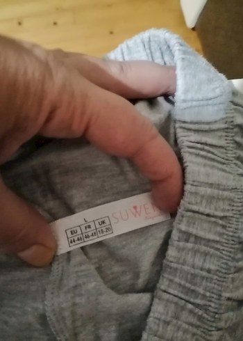 Gri V Yaka Düğmeli Kısa Kollu Erkek Pijama takımı - Görsel 6