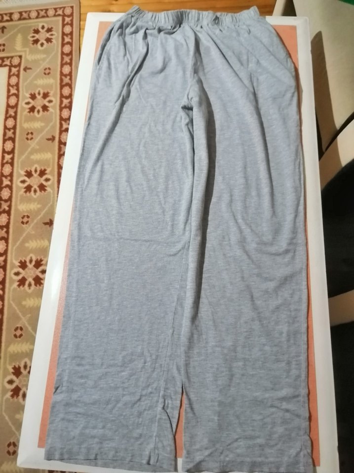 Gri V Yaka Düğmeli Kısa Kollu Erkek Pijama takımı - Görsel 5