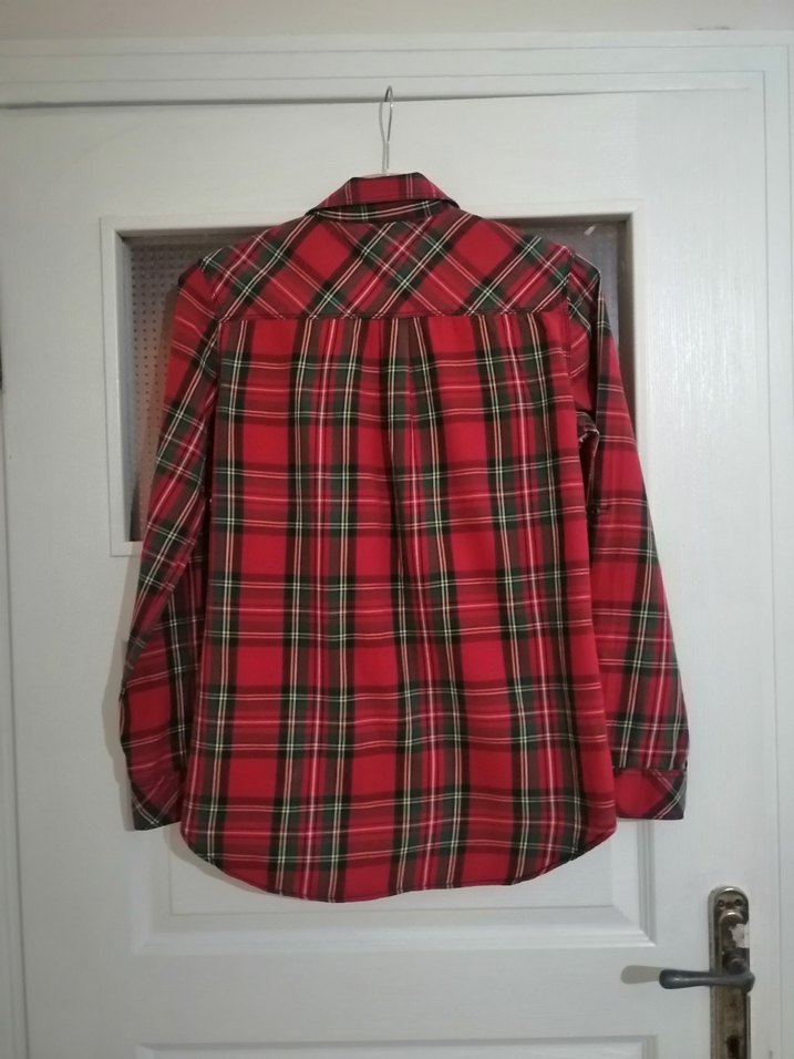 Kadın ekose Uzun Kollu tomy hılfger Gömlek - Görsel 5