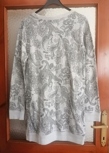 Gri Desenli Kadın Sweatshirt - Görsel 5