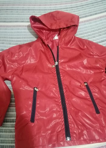 Kapüşonlu Kırmızı Erkek Çocuk Ceket - Görsel 2