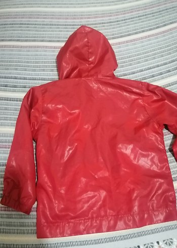 Kapüşonlu Kırmızı Erkek Çocuk Ceket - Görsel 4