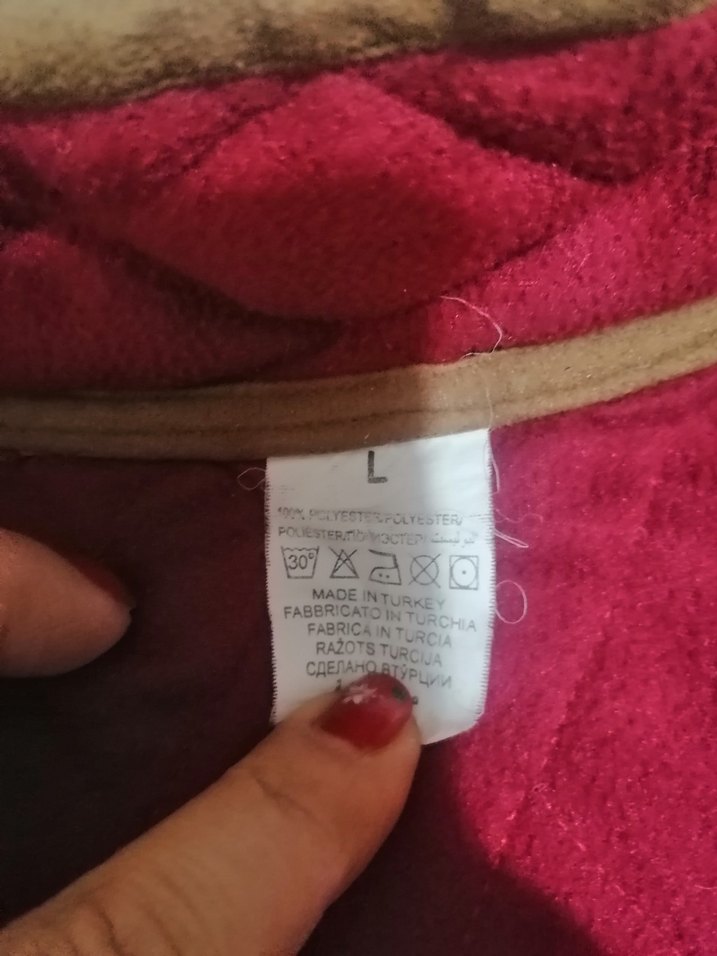 Bordo Parlak Fermuarlı Kadın Yelek - Görsel 3