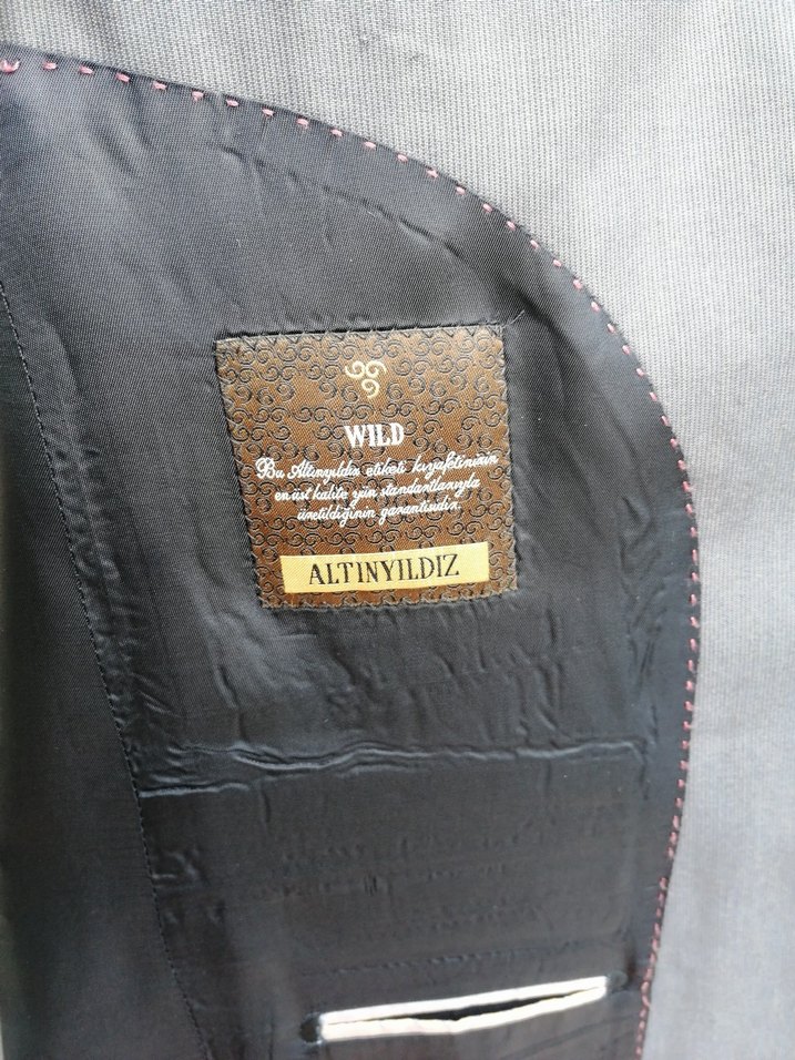 Gri Erkek Düğmeli Business Takım Ceketi - Görsel 4