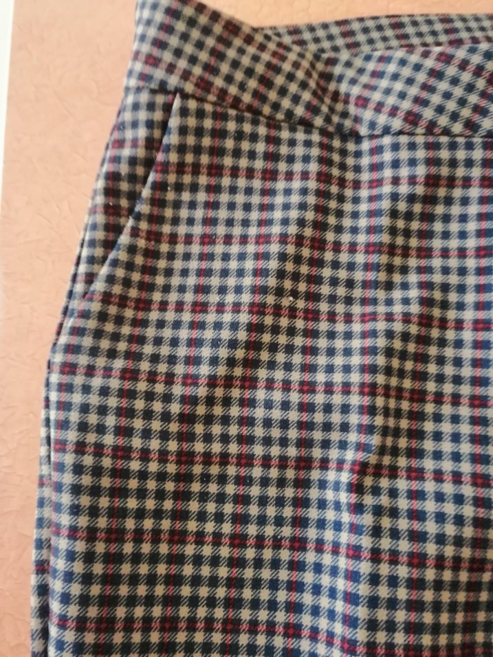 Kadın Çok Renkli Pilili Kumaş Pantolon - Görsel 4