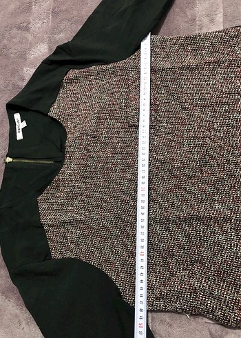 Bordo Örgü Detaylı Uzun Kollu Kadın Bluz - Görsel 2