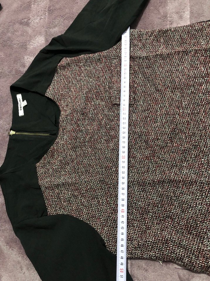 Bordo Örgü Detaylı Uzun Kollu Kadın Bluz - Görsel 2