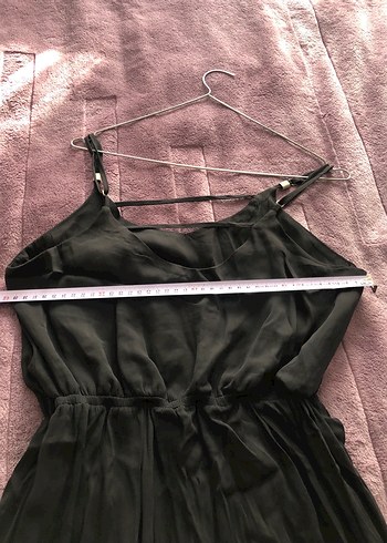 Siyah Askılı Uzun Bohem Elbise - Görsel 3