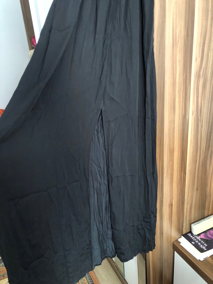 Siyah Askılı Uzun Bohem Elbise - Görsel 2