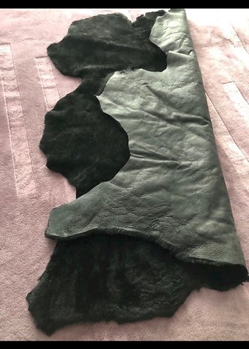 Siyah Bohem Deri Halı - Görsel 3