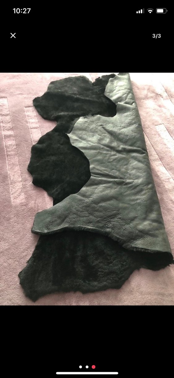 Siyah Bohem Deri Halı - Görsel 3