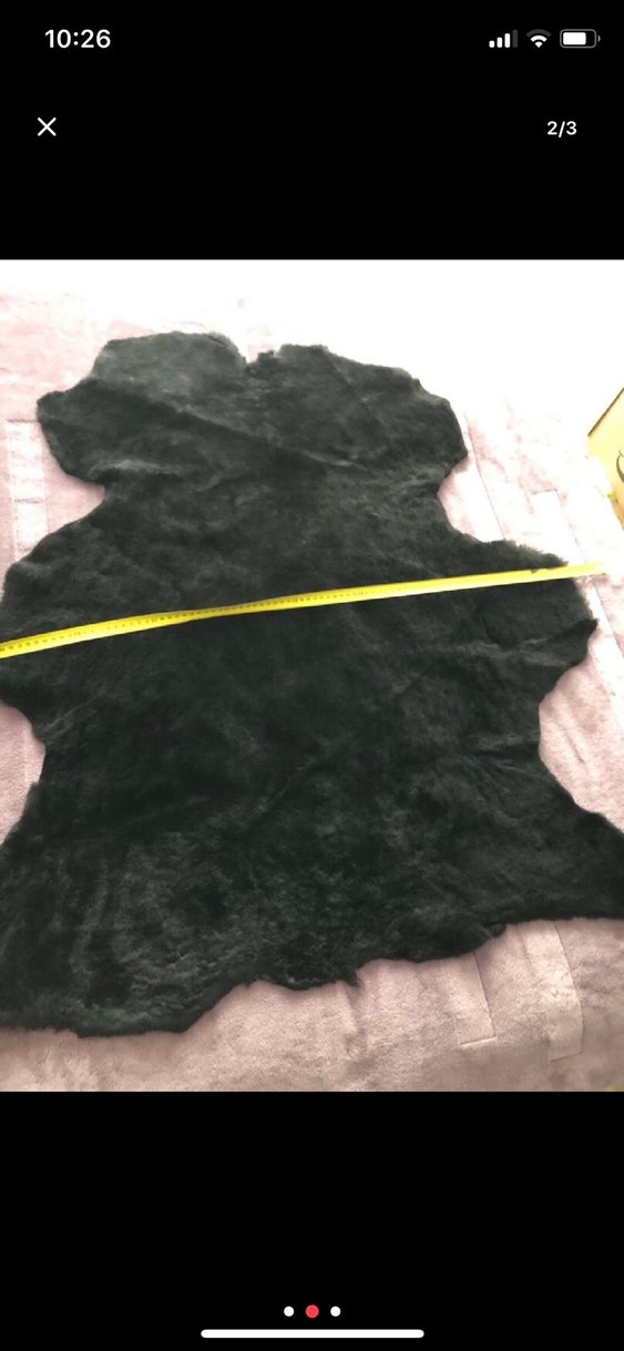 Siyah Bohem Deri Halı - Görsel 2