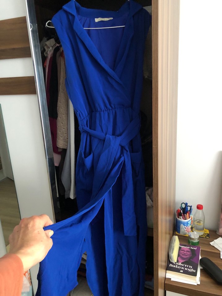 Mavi gece elbisesi - Görsel 5