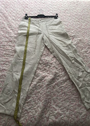 Düğmeli Pamuklu Midi Kadın Pantolon - Görsel 2