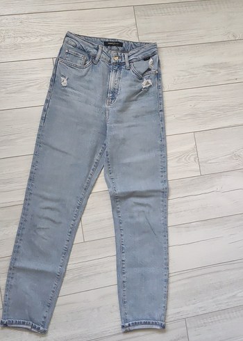 Gri Normal Kesim Kadın Denim Pantolon