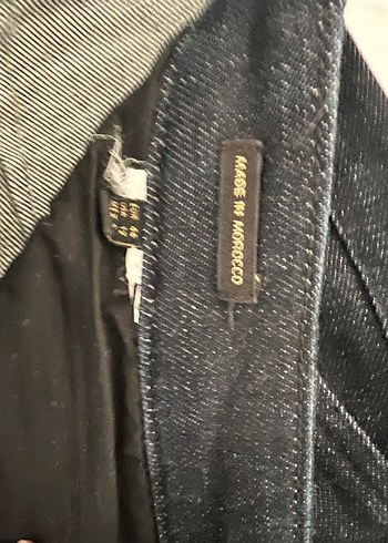 44 Beden Massimo Dutti Lacivert Düğmeli Kadın Kot Pantolon