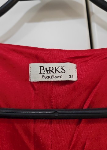 Park Bravo Kırmızı Drapeli Midi Kadın Abiye Elbise