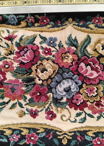 Diğer Nakışlı ve Boncuk İşlemeli Vintage goblen Kadın Clutch