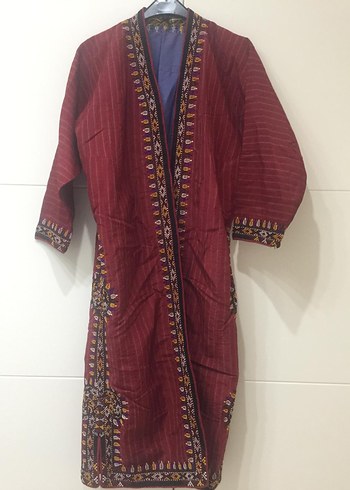 İpek işlemeli Afgan kaftan