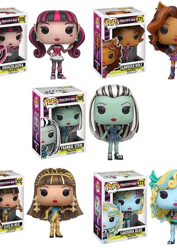Monster High Funko Pop Clawdeen,Frankie, Draculaura