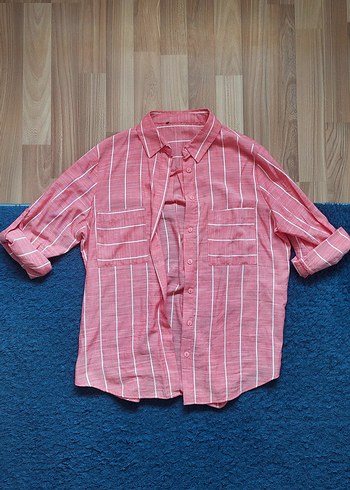 Çizgili Pembe Gömlek