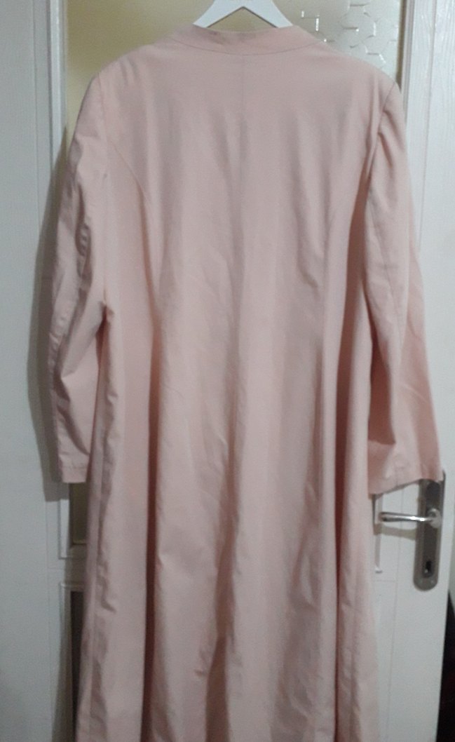 Pudra Pembe Kadın Uzun Kaban - Görsel 2