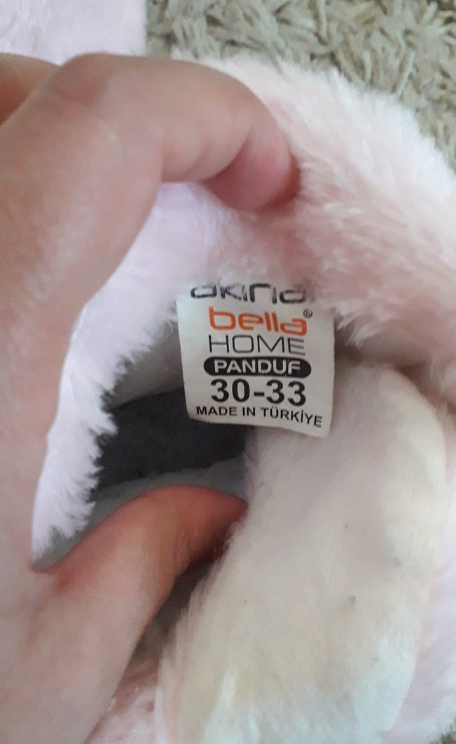 Pembe Kürklü Kız Çocuk Sıcak Terlik - Görsel 4