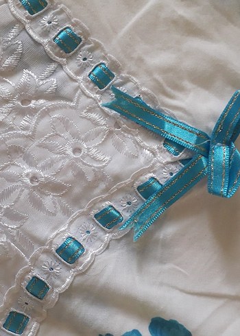 Nakışlı Mavi Nevresim - Görsel 3