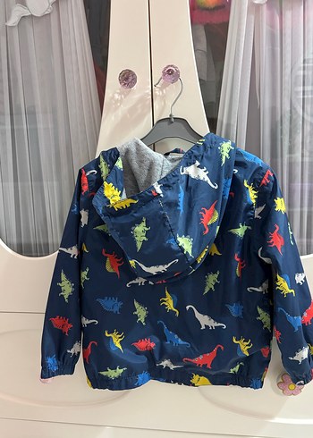 Renkli Dinozor Desenli Erkek Yağmurluk - Görsel 3